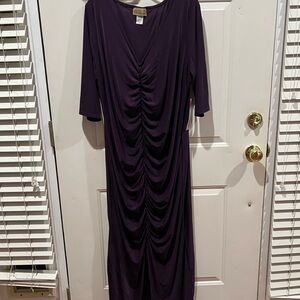 ella samani women's plus size maxi wrap dress Ella Samani Women's Plus Size Long Sleeve Surplice Maxi Dress with  Embellishment